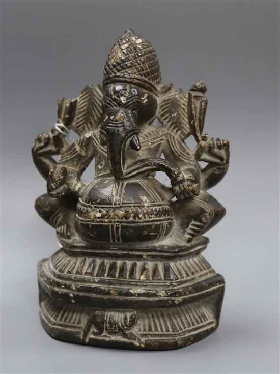 An Indian hardstone Ganesh height 15cm
